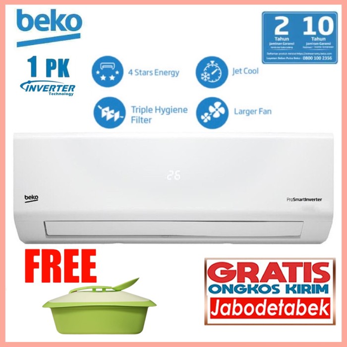 Beko AC Air Conditioner INVERTER 1 PK BSVOG  090/091 (FREE JABDETABEK)