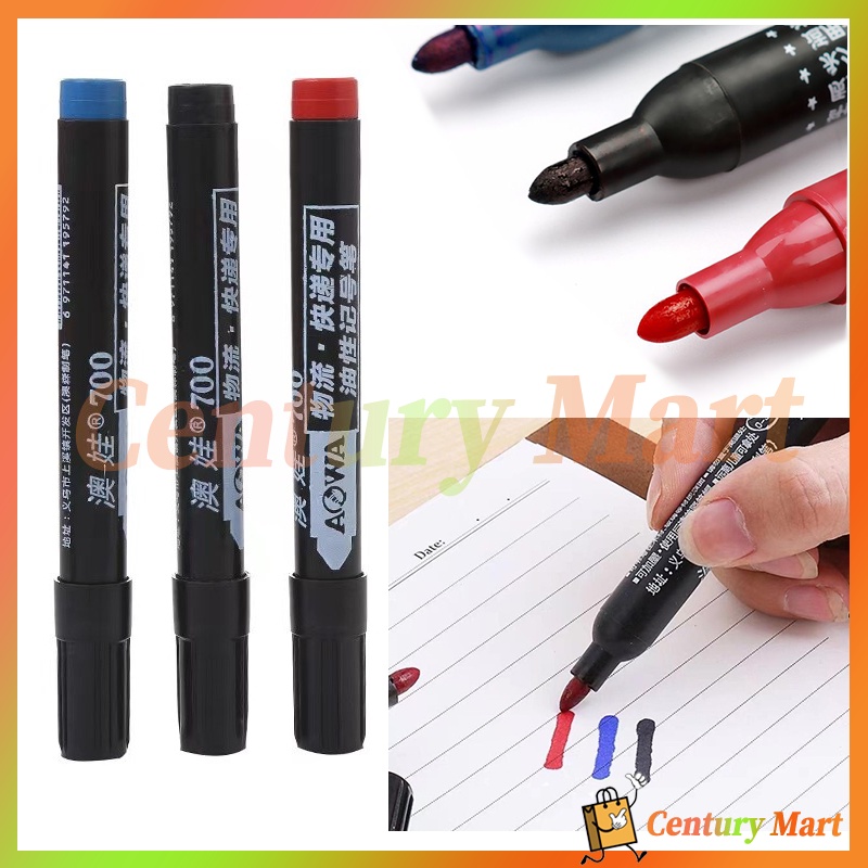 

（Grosir）10pcs Marker Permanent Spidol/Spidol Hitam Biru Merah /Spidol Cepat Kering /Marker Permanen Tahan Air Alat Tulis /Spidol Permanen