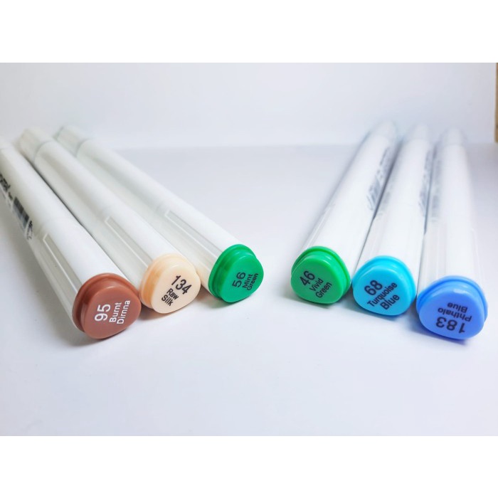 

Touchten 6Pcs Colors Art Markers Set Copic Marker Alcohol Based Sketch - Bright BasicSet