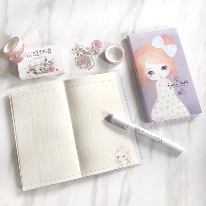 

Buku planner monthly, weekly, colorful notes complete package