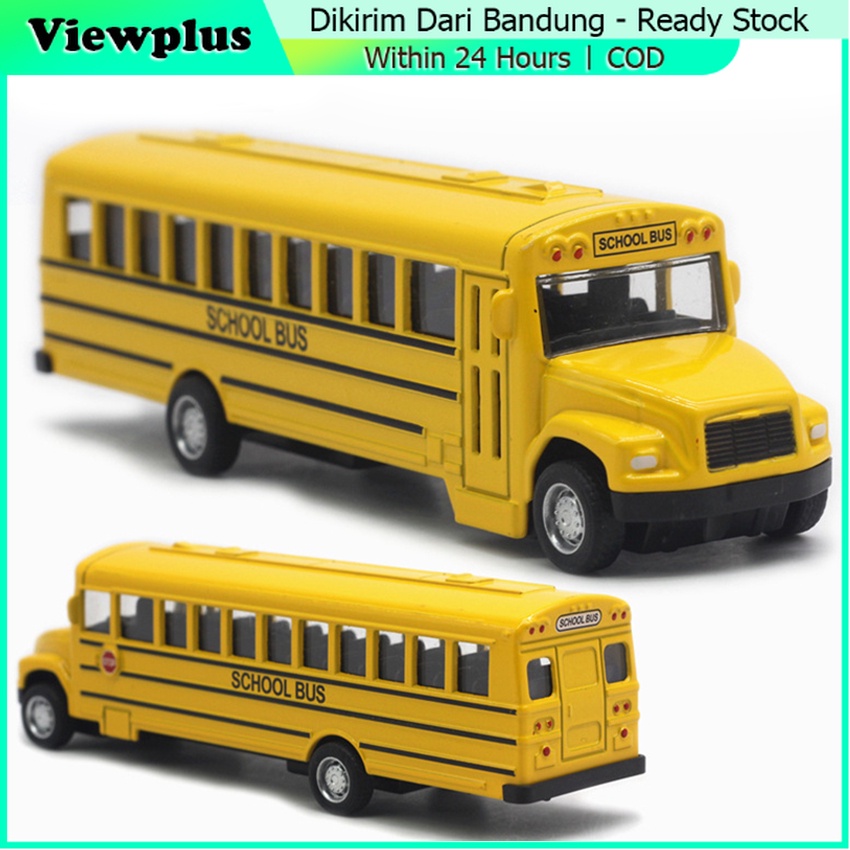 Diecast Miniatur Bus Sekolah School Bus RMZ City 1:97
