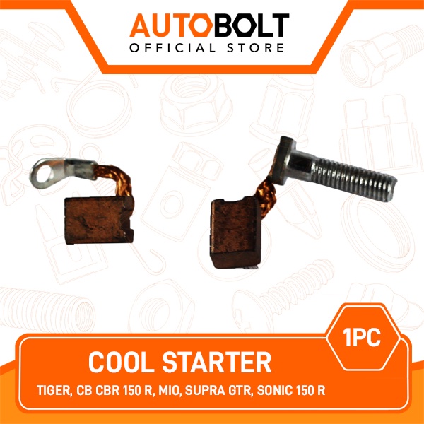 Autobolt Cool Starter Tiger & CB CBR 150 R & Supra GTR & Sonic Kul Monoshock Arang Brush Carbon Stat