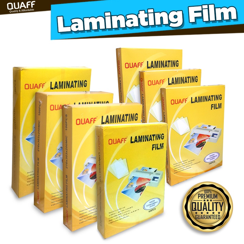 

Plastik Laminating FIlm A4 Size 30,80,100,125micron 100 PCS Grakitec Quaff Brand