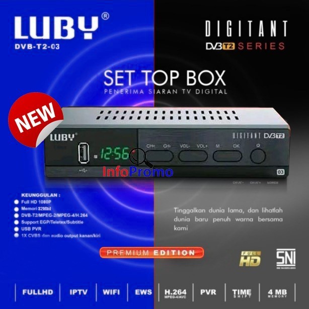 STB SET TOP BOX bisa YOUTUBE / RECEIVER TV DIGITAL DVB T2 03  / SESUAI FOTO DAN DESKRIPSI (J881)