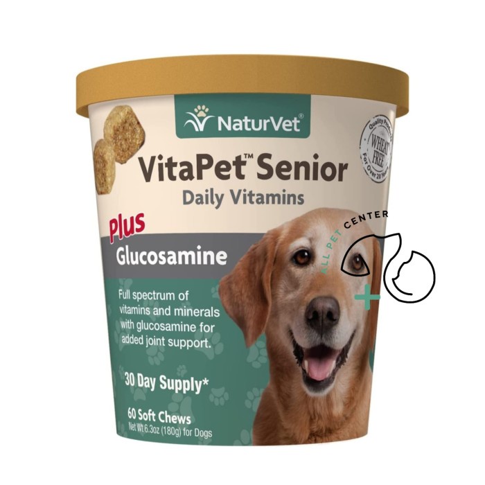 Terlaris Vitamin Anjing Tua Naturvet Vitapet Senior Plus Glucosamine Termurah