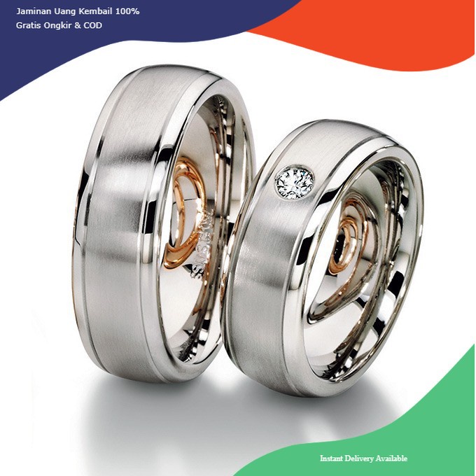 SwalayanperaK - Terbaru Cincin Kawin, Palladium, nikah, Perak, Pasangan, CINCIN KAWIN PERAK MURNI