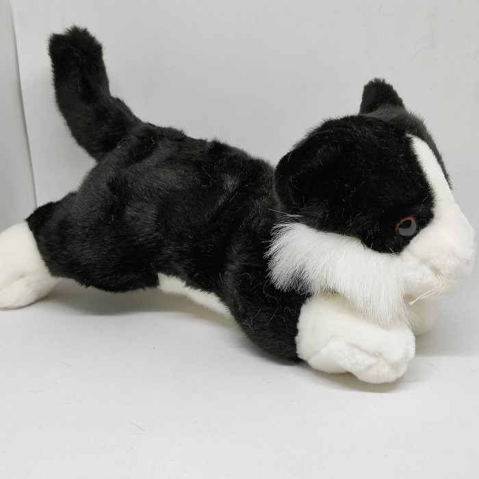 GEMESH Boneka Kucing Lucu (S) - Hitam Putih