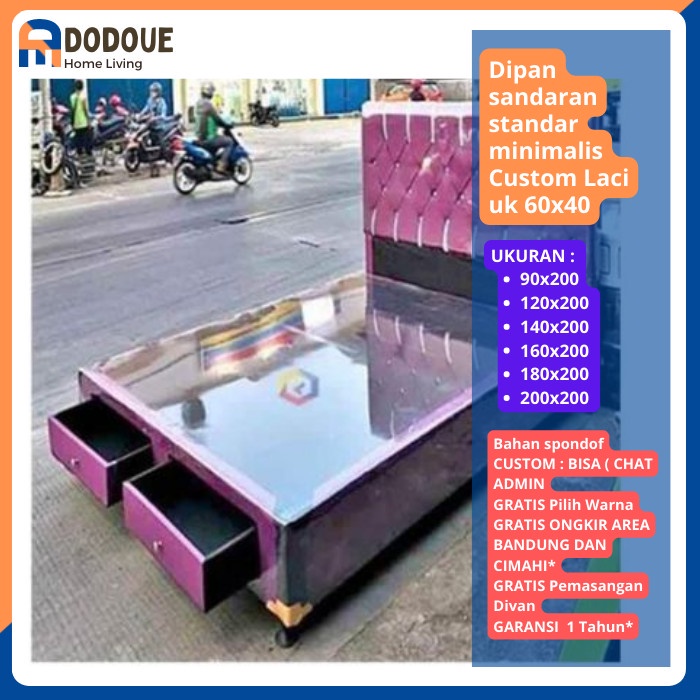 #1 Risbang Dipan Tempat Tidur divan Minimalis Laci