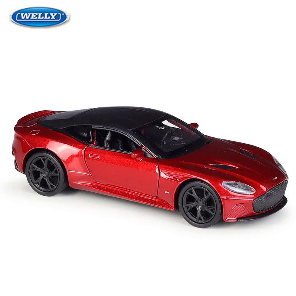 Welly 1:64 Aston Martin DBS Superleggera Model Mobil Super DieCast Paduan untuk Anak Laki-laki Maina