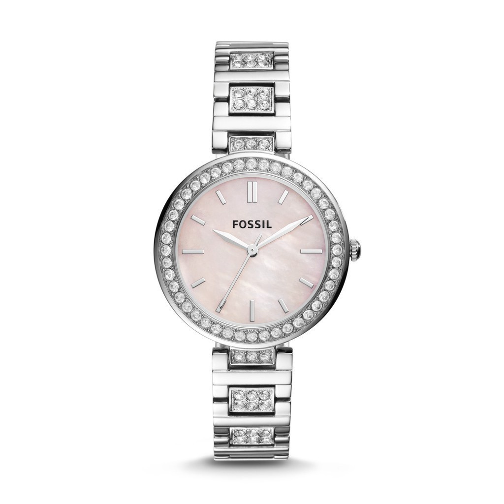 Fossi Karli Three-Hand Stainless Steel Jam Wanita-BQ3182