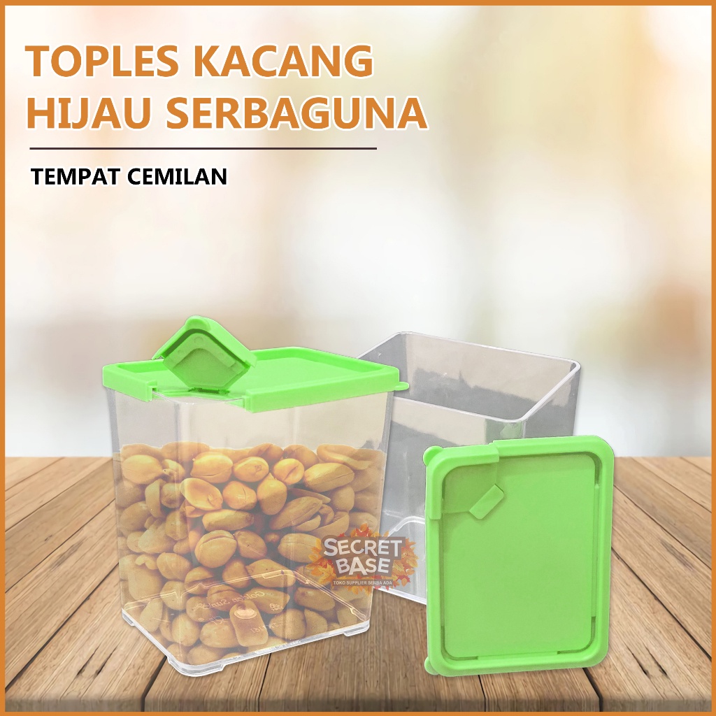 [JOERAGAN LAPAK] TOPLES KACANG - Toples Plastik Bening / Toples Estetik / Toples Kotak