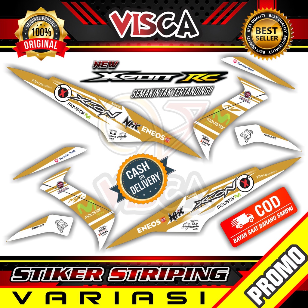 Striping Xeon Rc Karbu Stiker Sticker Striping Variasi Lis Yamaha Xeon Rc Striping Hologram Xeon Rc