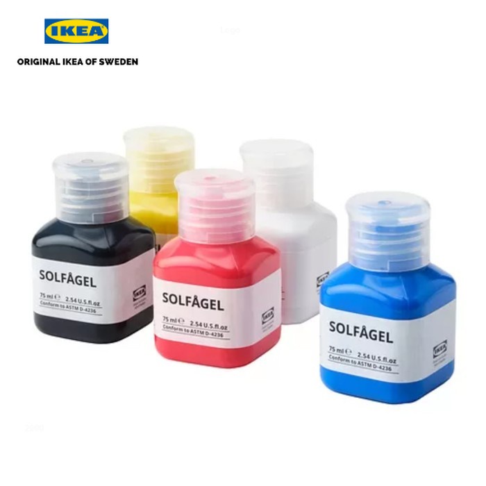 

ORI lKEA Cat Akrilik Lukis GEL Media Gambar Anak (5pcs) 375ml Aneka Warna