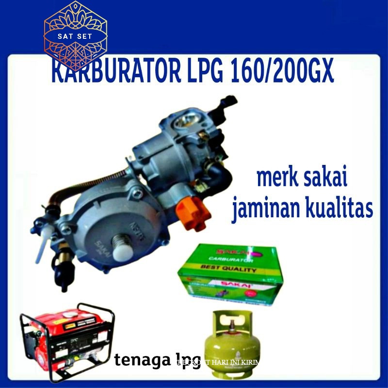 QQ81 [sakai] KARBULATOR LPG GX160 200 SAKAI/ KONVERTER KIT GENSET AIR HYBRID BENSIN KE LPG MURAH