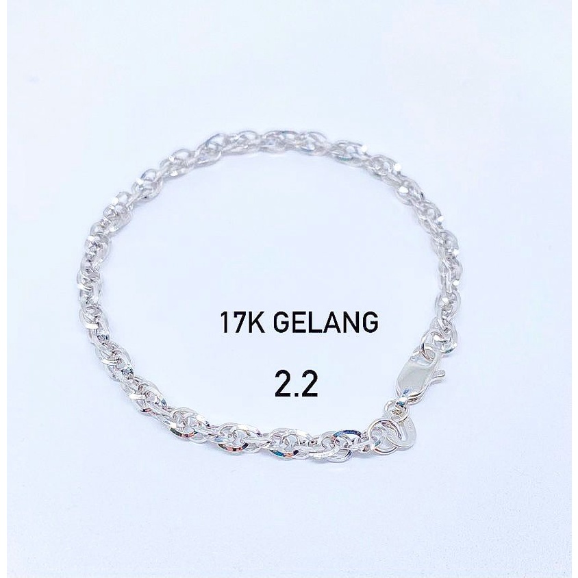 Gelang anak dan dewasa emas asli kadar 700 70% 16k rantai tangan new tali tambang kilat superlight 2