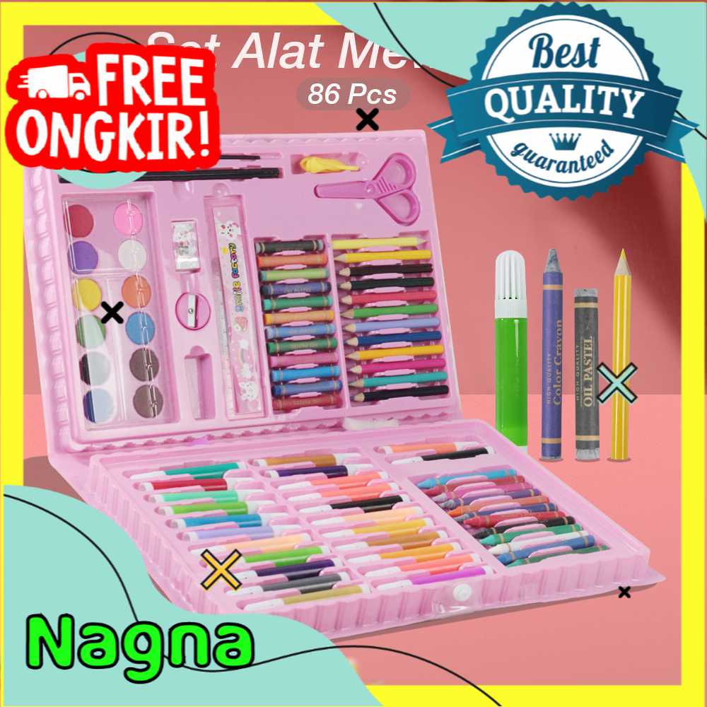

Nagnaa ~ ZFK Set Alat Mewarnai Anak Colorful Childrens 86 PCS - ZF86