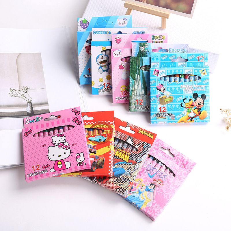 

Pensil warna set isi 12 warna crayon gambar mewarnai kartun anak-anak hadiah gift souvenir kids pencils princes kity