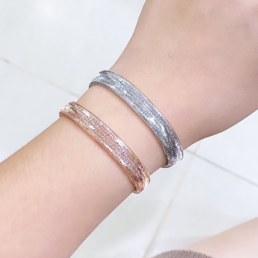 NEW Gelang karet anak dan dewasa emas asli kadar 750 75 17k rosegold whitegold elastis aesthetic tan