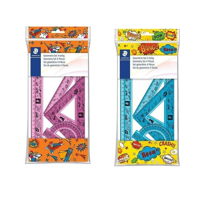 

Penggaris Staedtler Geometry Motif Comic (1 Set isi 4 Pcs)