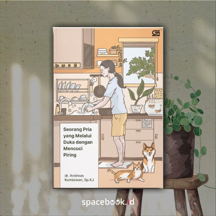 Seorang Pria yang Melalui Duka dengan Mencuci Piring