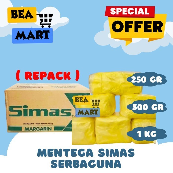 

Mentega Simas Serbaguna 250 500 1 kg | Margarin Repack 250gr 500gr 1kg