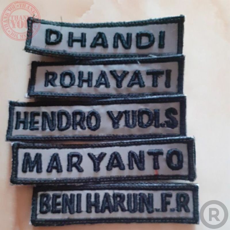 Bordir BORDIR NAMA Terbaru BordirNama dada Bordir Nama Custom Nama dada