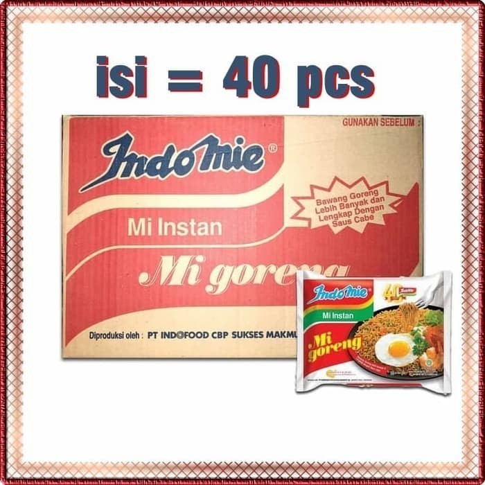 

F indomie goreng satu dus isi 40pcs mie instan populer