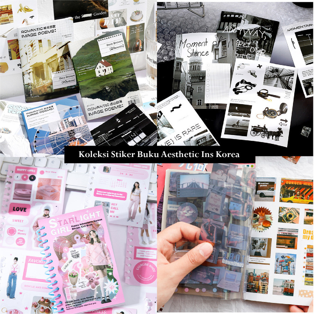 

[Nokai Space] 20-30 LBR Stiker Buku Berisi Aesthetic Ins Korea Stiker