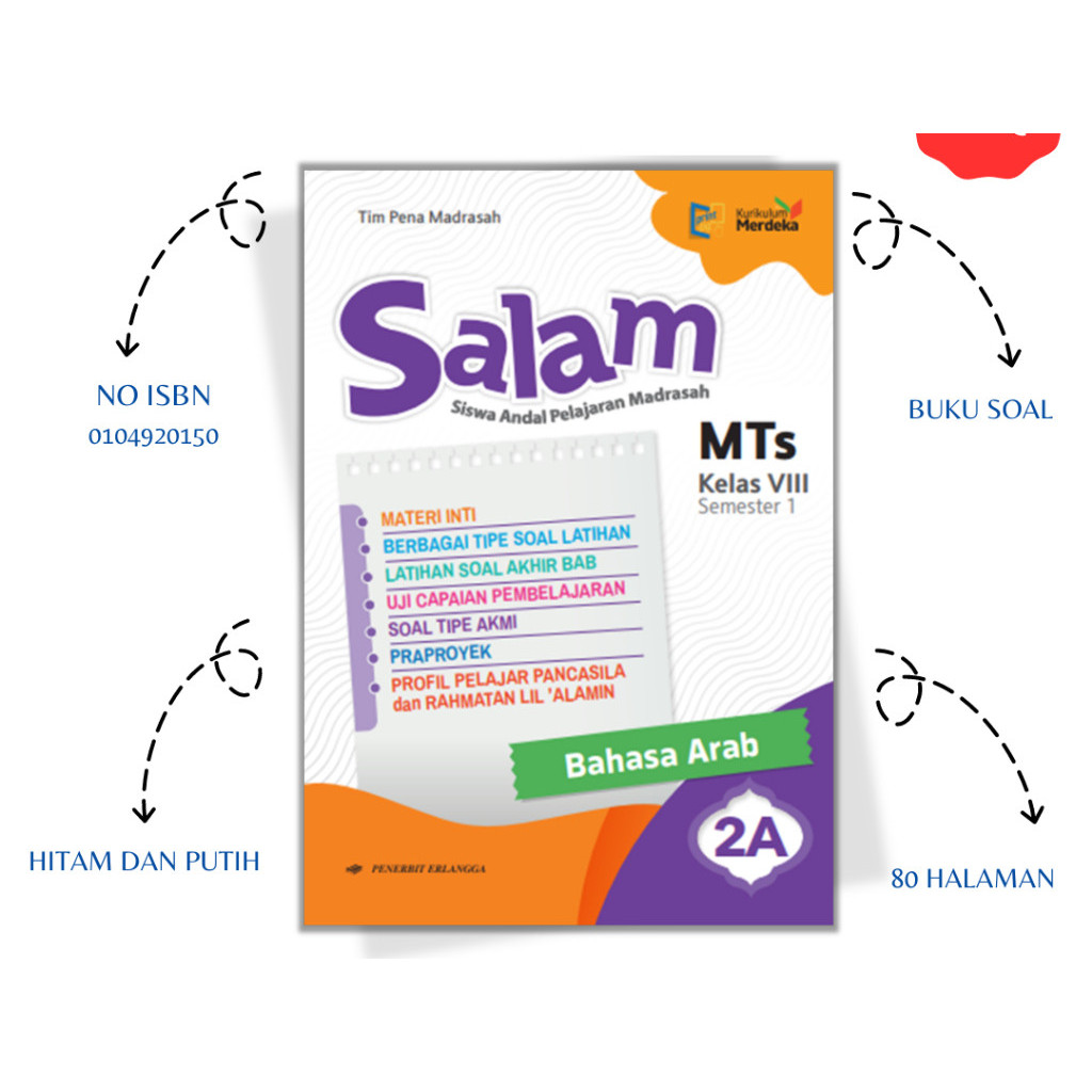 Salam Bahasa Arab Mts Kelas 8A - Kurikulum Merdeka - Erlangga
