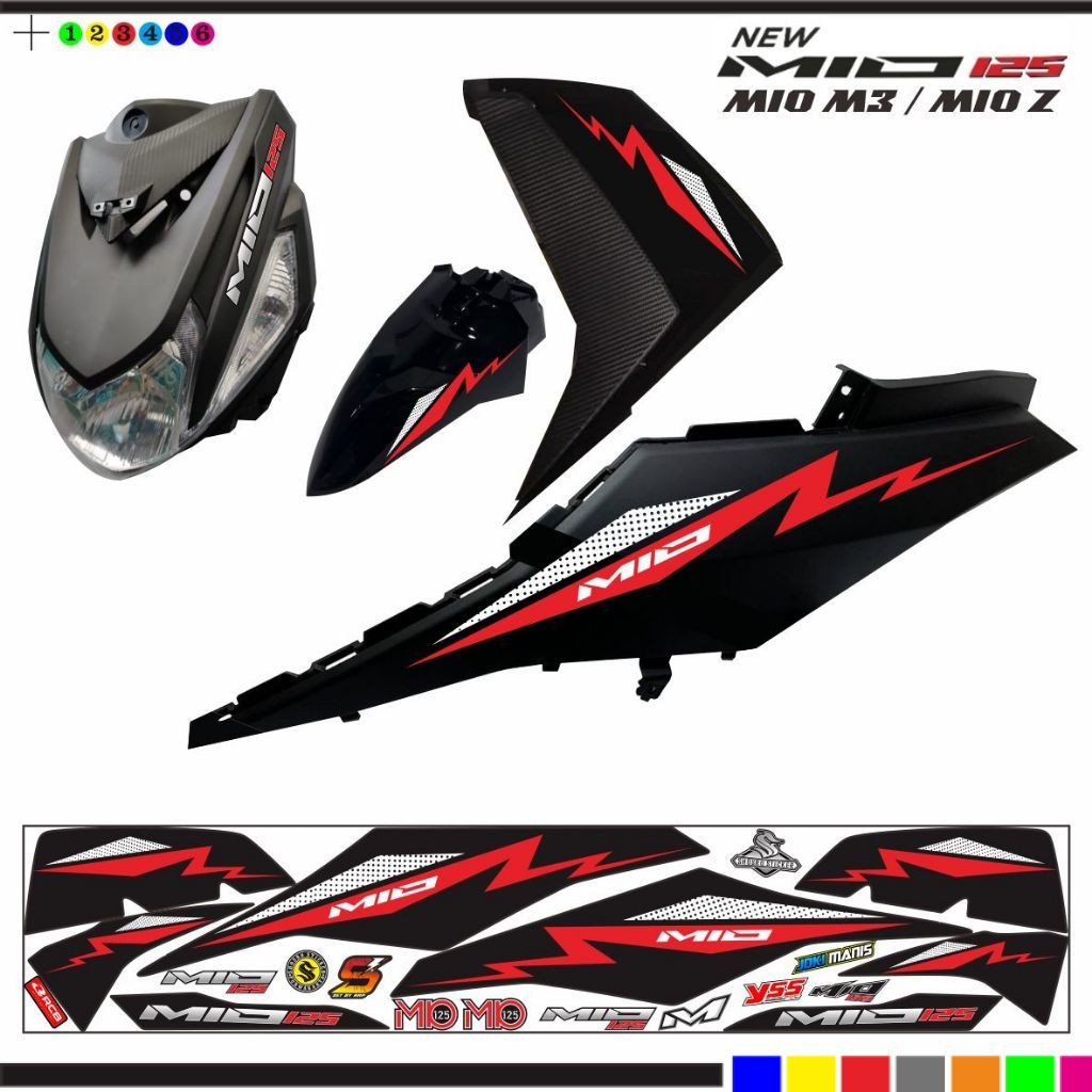 STRIPING MOTOR MIO M3 / STIKER MIO Z 125 VARIASI LIS STIKER STRIPING MIO M3 125 STIKER VARIASI STIKE