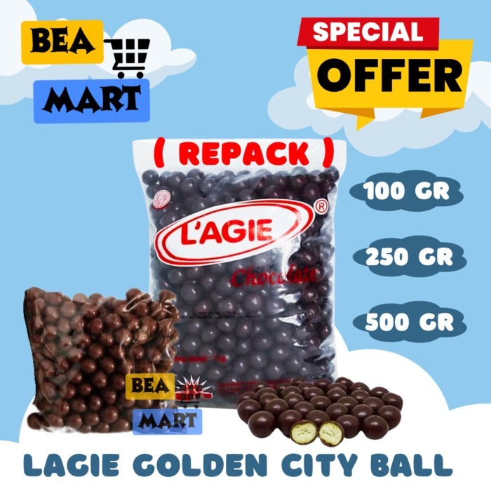 

Lagie Golden City Ball 100gr 250gr 500gr | Biskuit Bola Cokelat Coklat ChocoBall Repack 100 250 500 gr