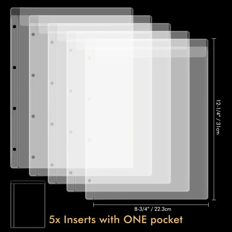 

A4 Size Die And Stamp Storage Folder Storage Book Binder, Inserts With One/ Two/ Three/ Four Pockets Bags for Scrapbooking Craft
