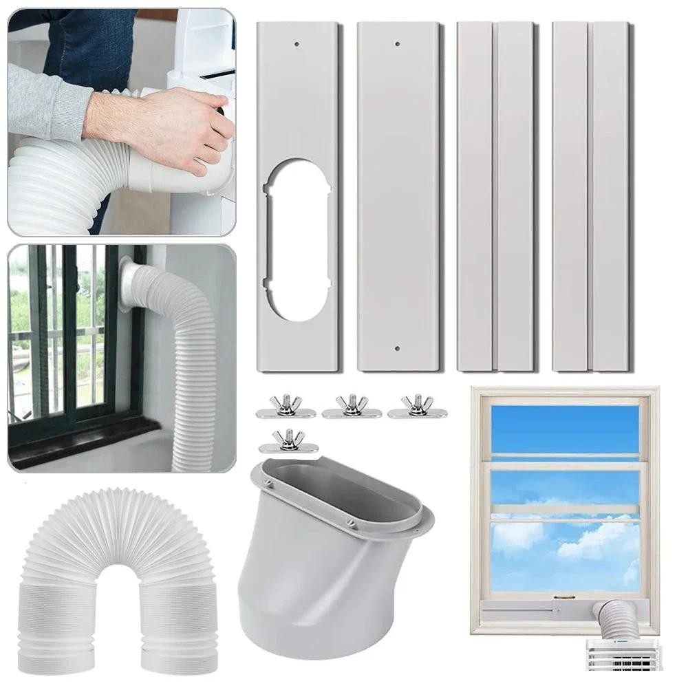 Portable Air Conditioner Window Vent Kit Portable AC Exhaust Hose Universal Coupler Adjustable Slidi