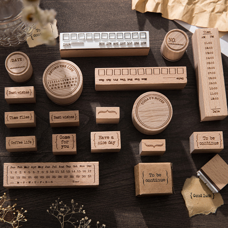 

Yoofun 1 Pc/Design Record The Life Series Rubber Seal Cute Wood Stamps DIY Scrapbooking Decoration Diary Collage Stationery