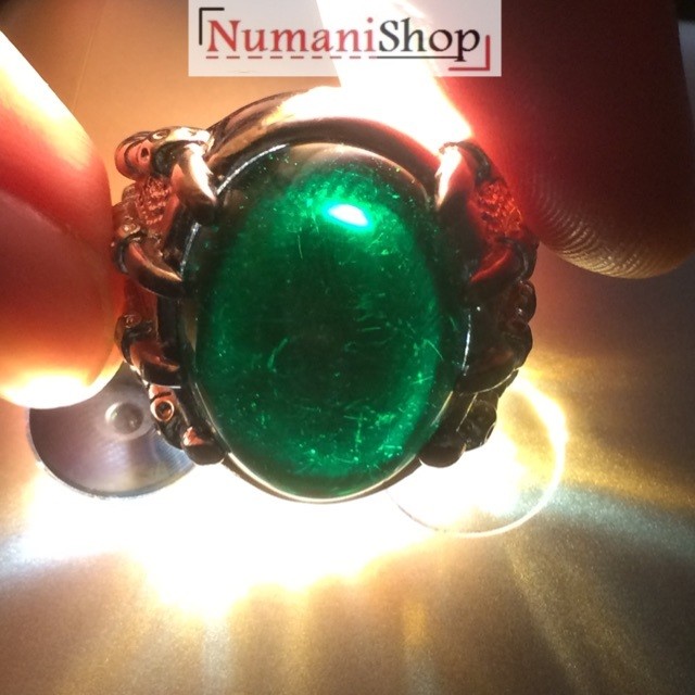 Cincin Titanium Batu Natural Kecubung Daun HQ