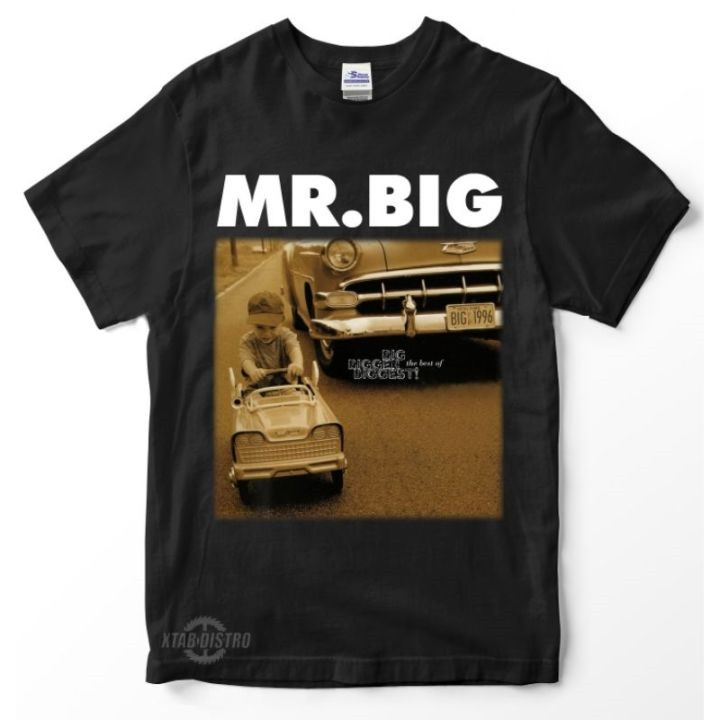 【COD】 T-Shirt Kaos Pria MR.BIG Longgar Kasual slim fit Vintage
