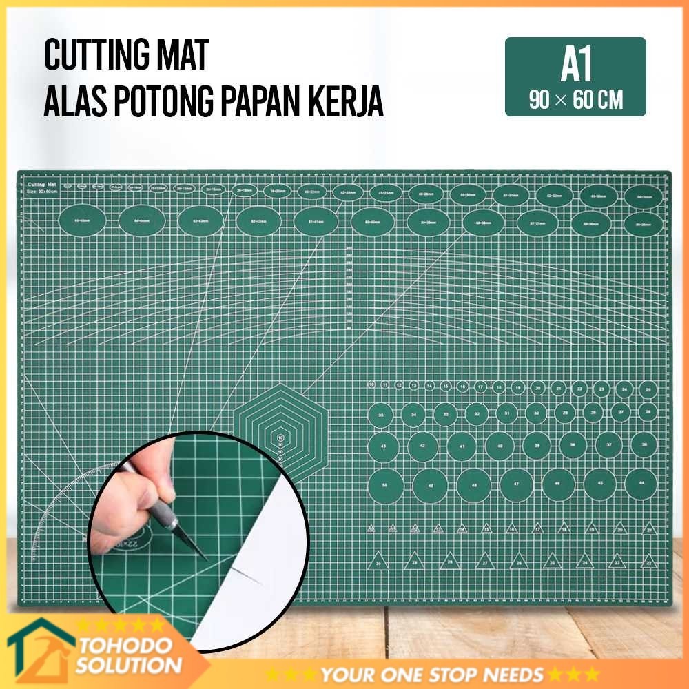 

QJH Working Pad Cutting Mat Alas Potong Papan Kerja A1 90x60cm - QJ4