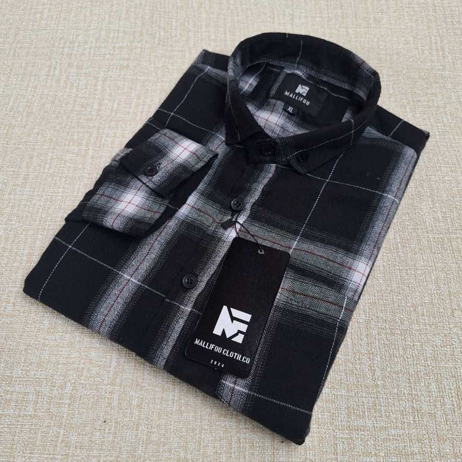 BINTANG ARIES - Baju Kemeja Lengan Panjang Premium Pria Wanita Motif Kotak Kotak Kekinian Hem Flanel