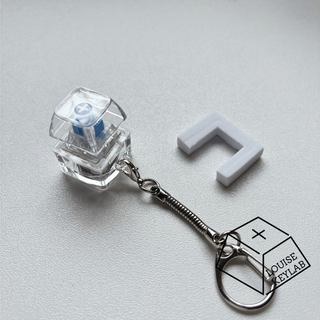 Gantungan kunci keychain fidget ASMR lampu Led RGB Alat relaksasi Outemu mechanical switch keycap