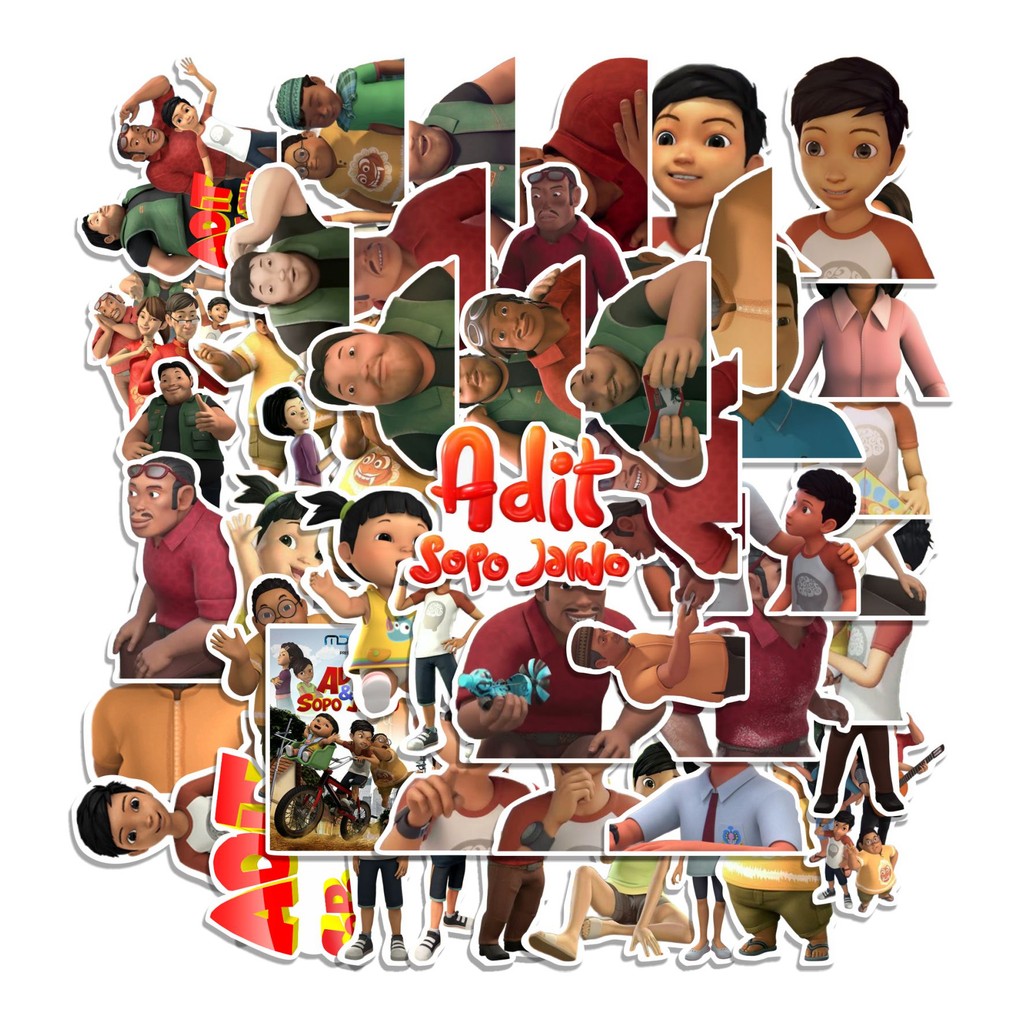 

COD 50 Pcs Stiker ADIT SOPO JARWO CARTOON Kartun Indonesia Lucu Anti Air Untuk Dekorasi Notebook Sepeda Skateboard Handphone