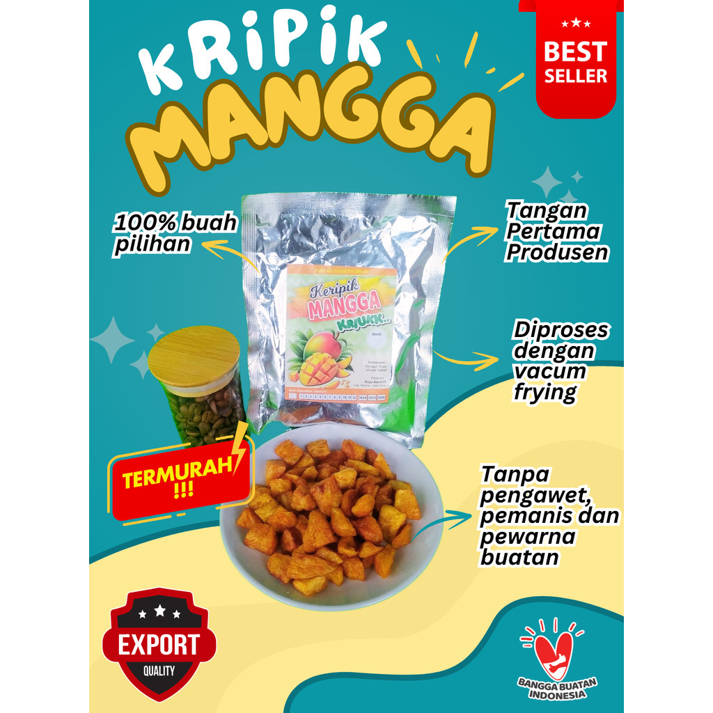 

KERIPIK / KRIPIK BUAH MANGGA Khas MALANG BATU Kemasan Ekonomis 50 gr 100 gr / JACKFRUIT CHIPS Tangan Pertama PRODUSEN ( AMJ FARM )