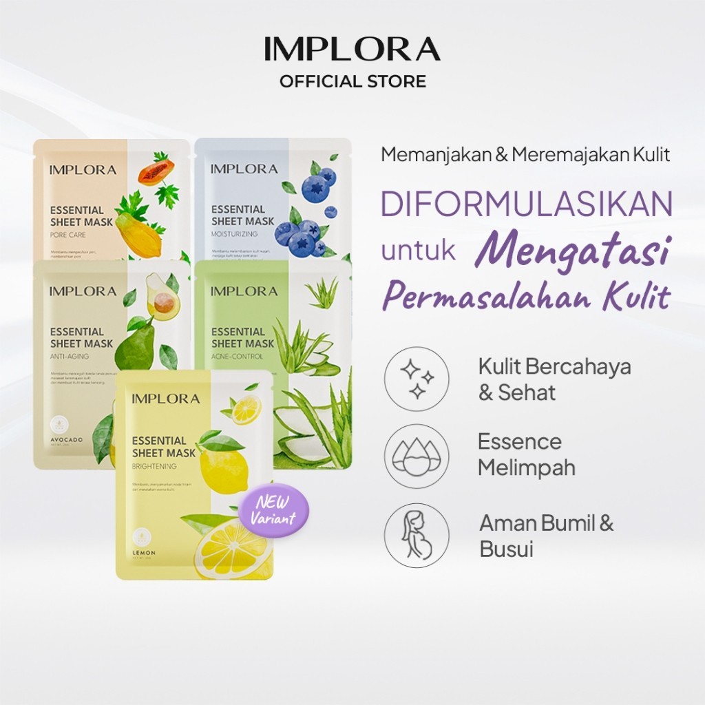 GROSIR 12 PCS | Implora Essential Sheet Mask