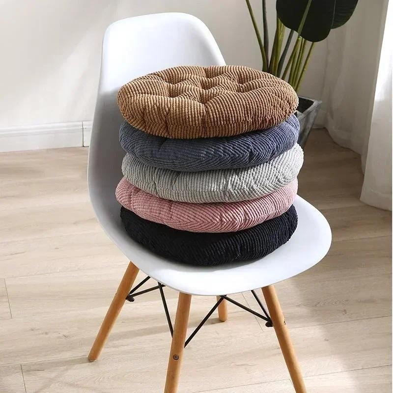 

Simple Thickened Corduroy Round Cushion Fat Cushion Tatami Floor Cushion 30cm/40cm/45cm Chair Cushion Cojines Decorativos 의자 매트