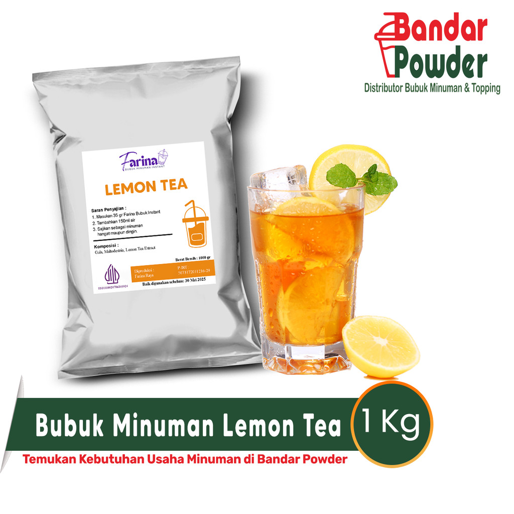 

Bubuk Minuman Lemon Tea 1kg - Farina Serbuk Minuman Instant Mix