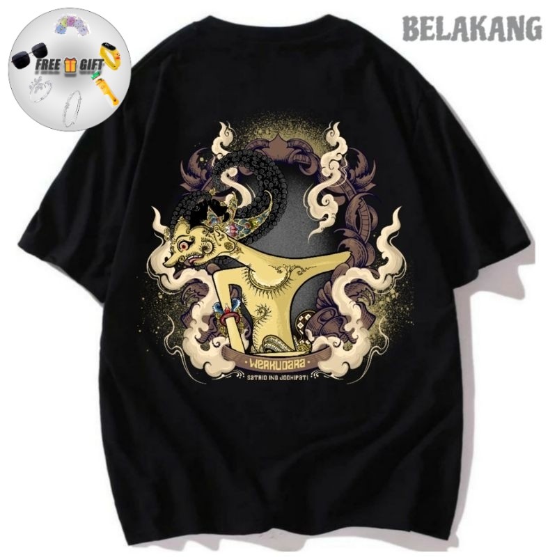 Kaos Baju Wayang Werkudara | Kaos Wayang Kulit | Indonesia Culture