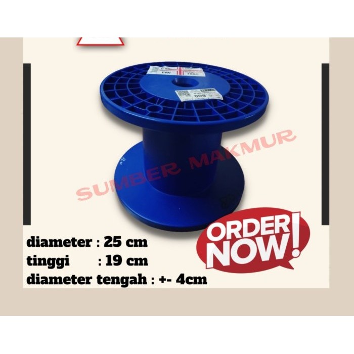 

Roll kosong klosan bobin plastik kabel kawat ukuran MEDIUM vj