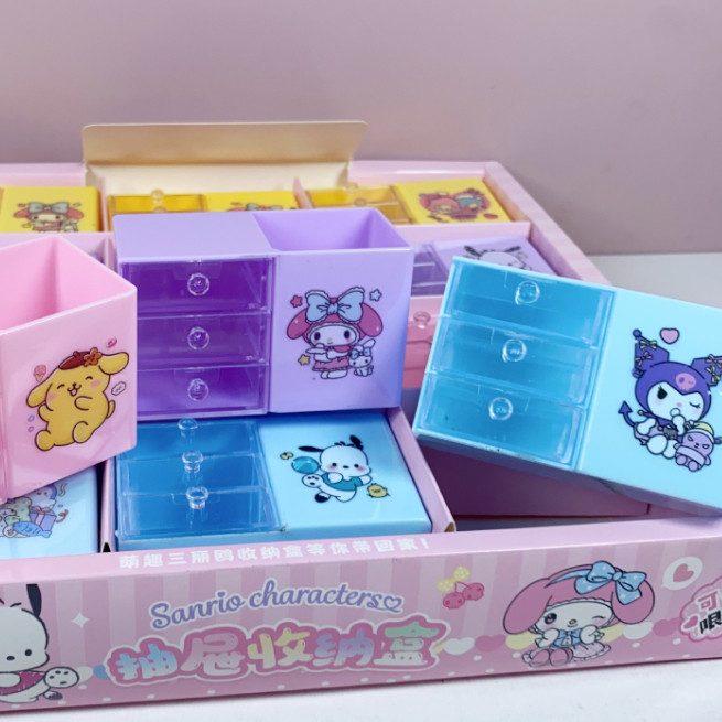 Harga Miring Promo - 6401 Laci Kecil Motif Karakter Lucu / Kotak Organizer Mini Plastik / Laci Mini