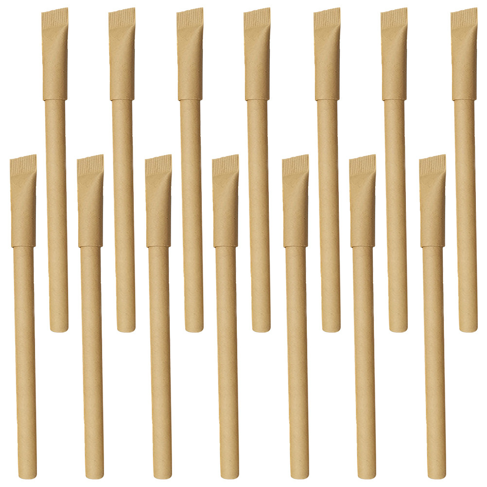 

15 Pcs Kraft Ballpoint Pen Pens Ball-point Paper Tube Study Writing Roller Body
