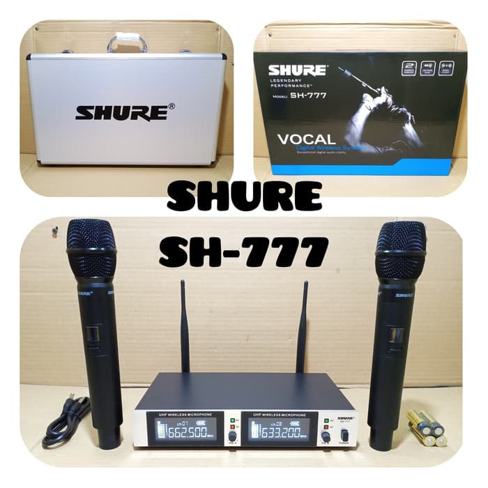 MIC WIRELESS HANDLE SHURE SH 777 MICROPHONE LEGENDARY PERFORMANCE