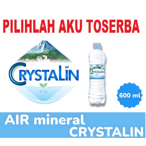 

Ay00! Crystalin Air Mineral Botol Pet 600 ml - (HARGA 1 Dus isi 24)